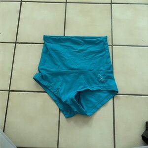 Teal High-Waisted Women's Shorts